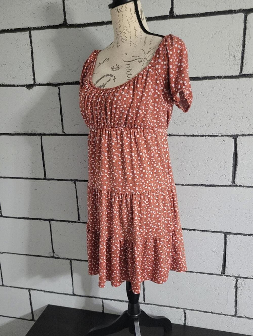 BUNDLE SALE! Hollister Blush Red Floral Baby Doll Dress Sz S - Picture 3 of 6